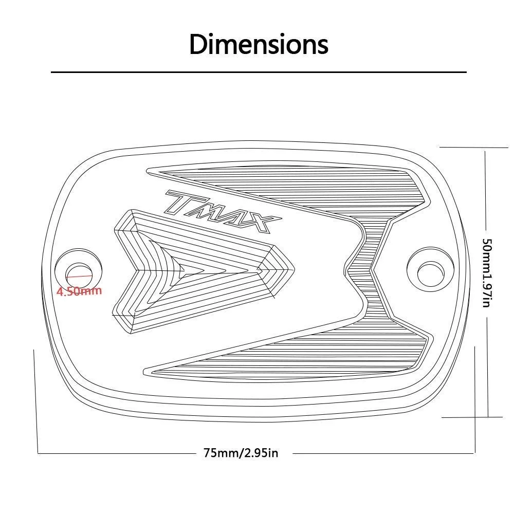 Крышка Резервуара тормозной жидкости для мотоцикла Yamaha T MAX Tmax 530 500-500 2004 DX SX 2011-530