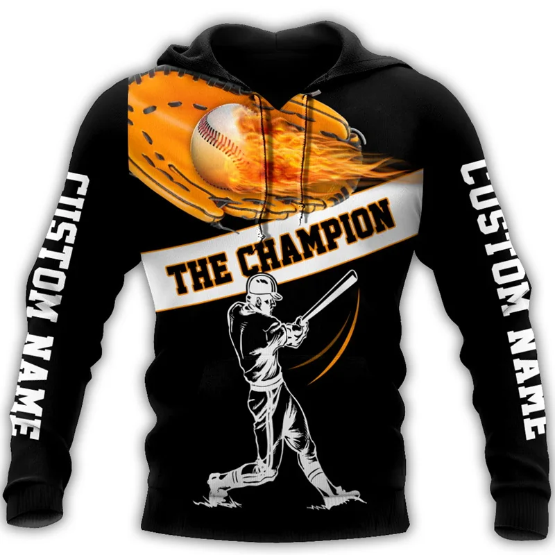 

Men's Fall Fashion Hoodie Baseball Champion 3D Full Body Print Men's Zip Hoodie Unisex Street Casual Sweatshirt Jacket