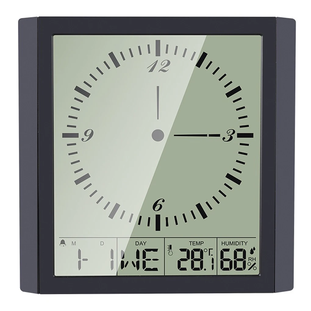 

Цифровой измеритель температуры и влажности, термометр, часы с питанием от батареи, будильник