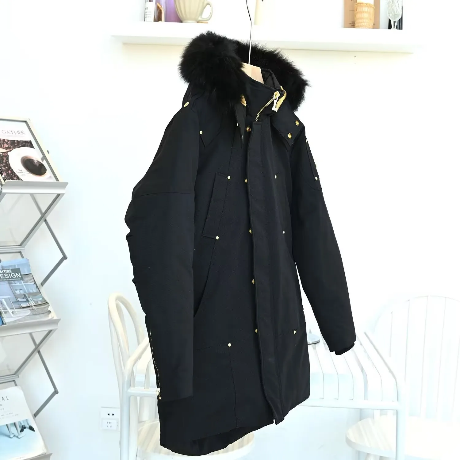 Канадский пуховик мужское пальто парка экспедиция белый гусиный пух зимнее