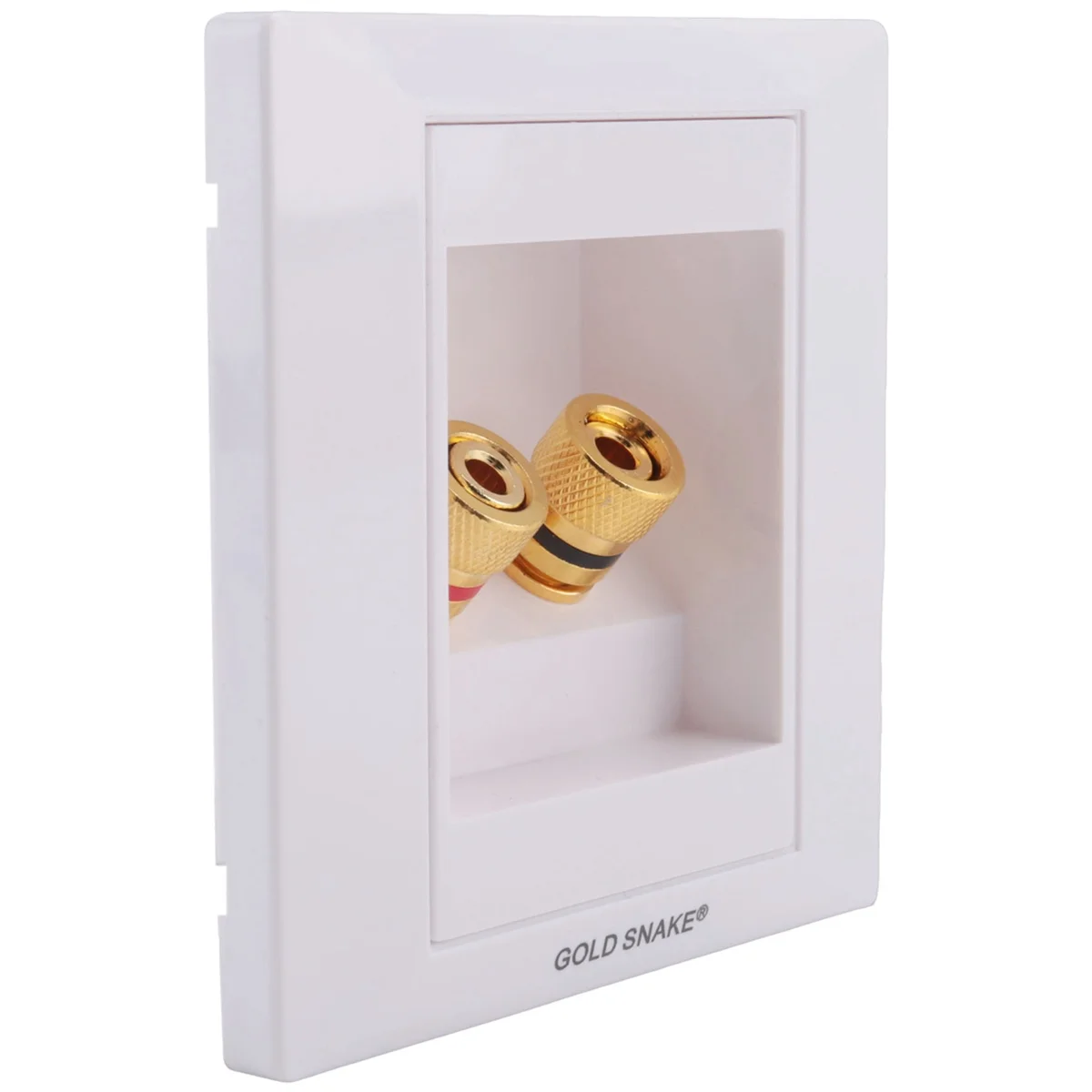 Настенная розетка SODIAL(R) с 2 разъемами для динамиков белая