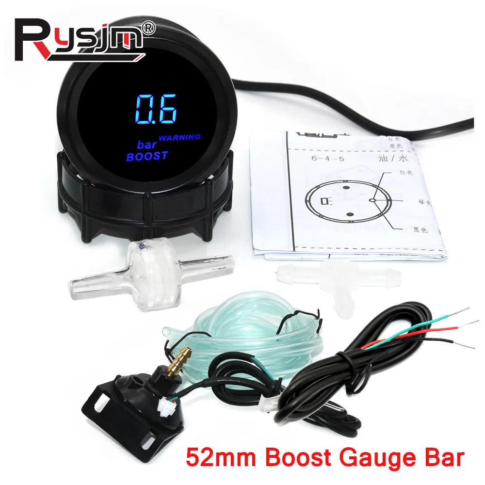 

Цифровой Датчик Давления Наддува Турбины (PSI/бар), Давления Масла/воды, Вольтметр, Тахометр С Сигнальной Лампой, 52 Мм