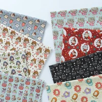 145x50cm pure cotton christmas cat girl cartoon clothing fabric handmade anime print baby children cloth