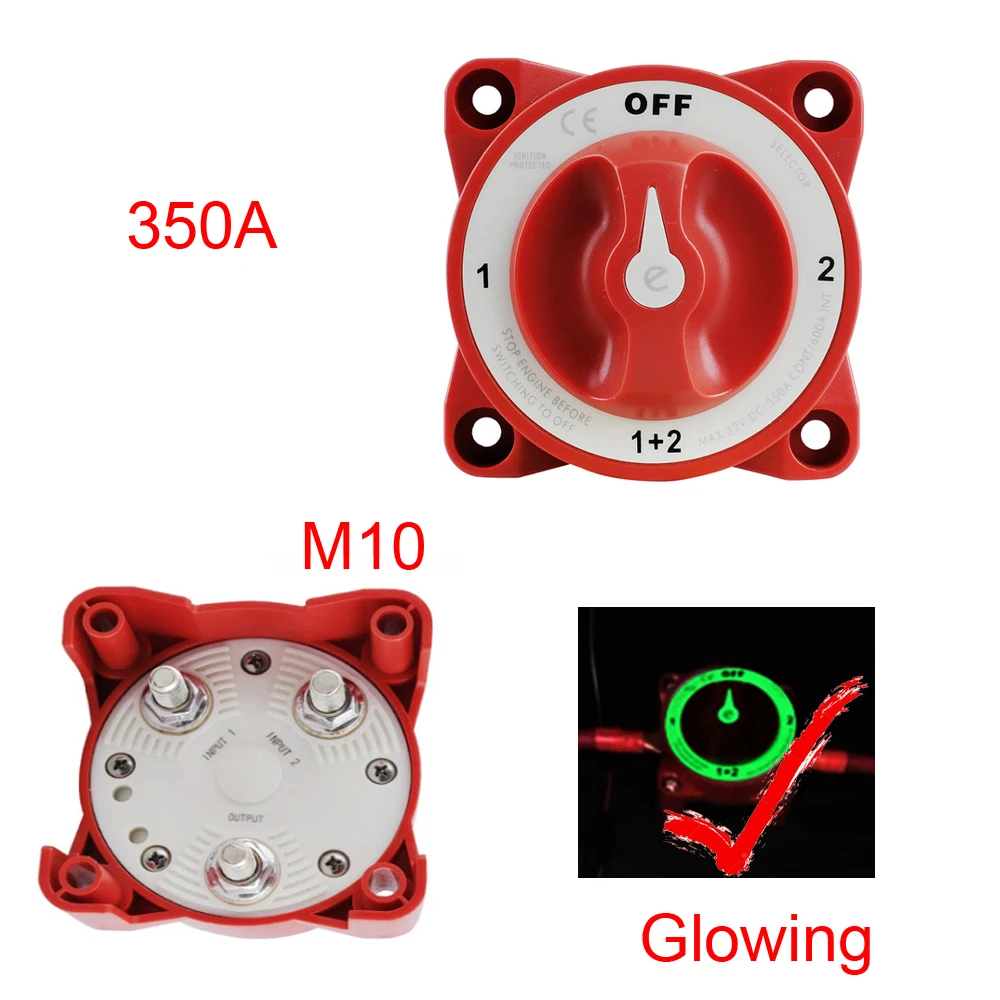 

4 позиции 32V 350 Amp E-Series Водонепроницаемая защищенная Морская Лодка с зажиганием Двойная Батарея выключатели изоляторов белый или красный