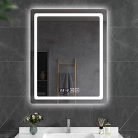 led lighted makeup mirror nordic bathroom big hairdressing wall mirror art decoration square mirrors decoration salon home decor