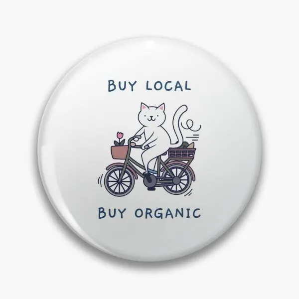 

Buy Local Buy Organic Soft Button Pin Brooch Hat Gift Cute Fashion Cartoon Lapel Pin Decor Funny Collar Badge Lover Creative