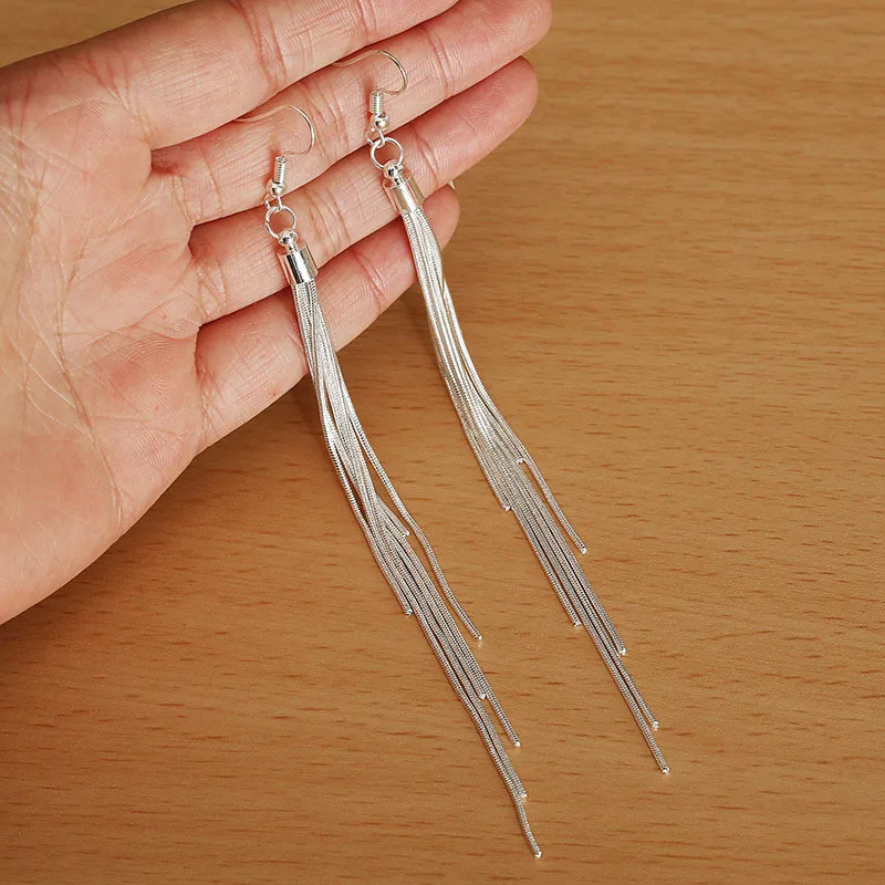 

Fashion Tassel Extra Long Earrings Trend Six Ear Thread Tassel Earrings Female Earrings Earring Friendship Jewelry
