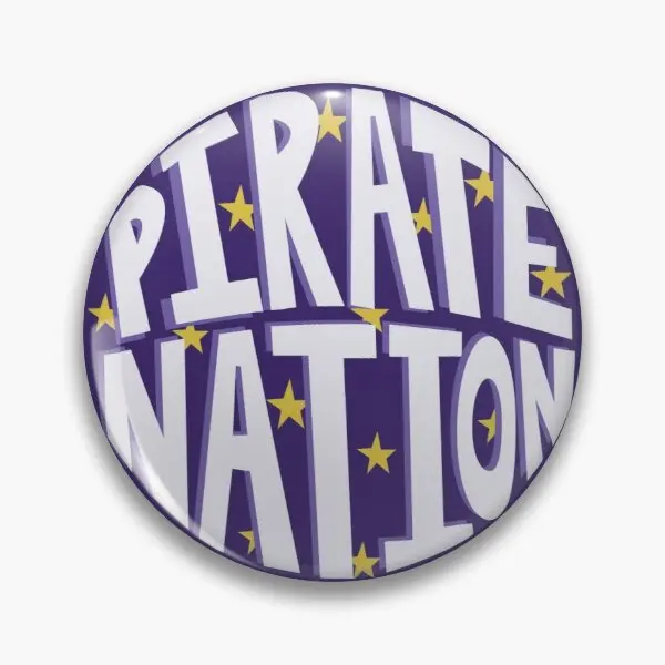 

Pirate Nation Ecu Circle Stars Customizable Soft Button Pin Hat Cute Clothes Metal Lover Women Cartoon Decor Collar Lapel Pin