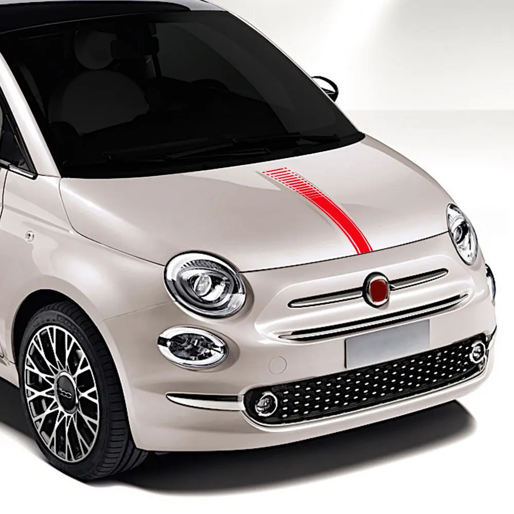 Автомобильная наклейка на капот для fiat 500 автомобильная полоса сделай сам
