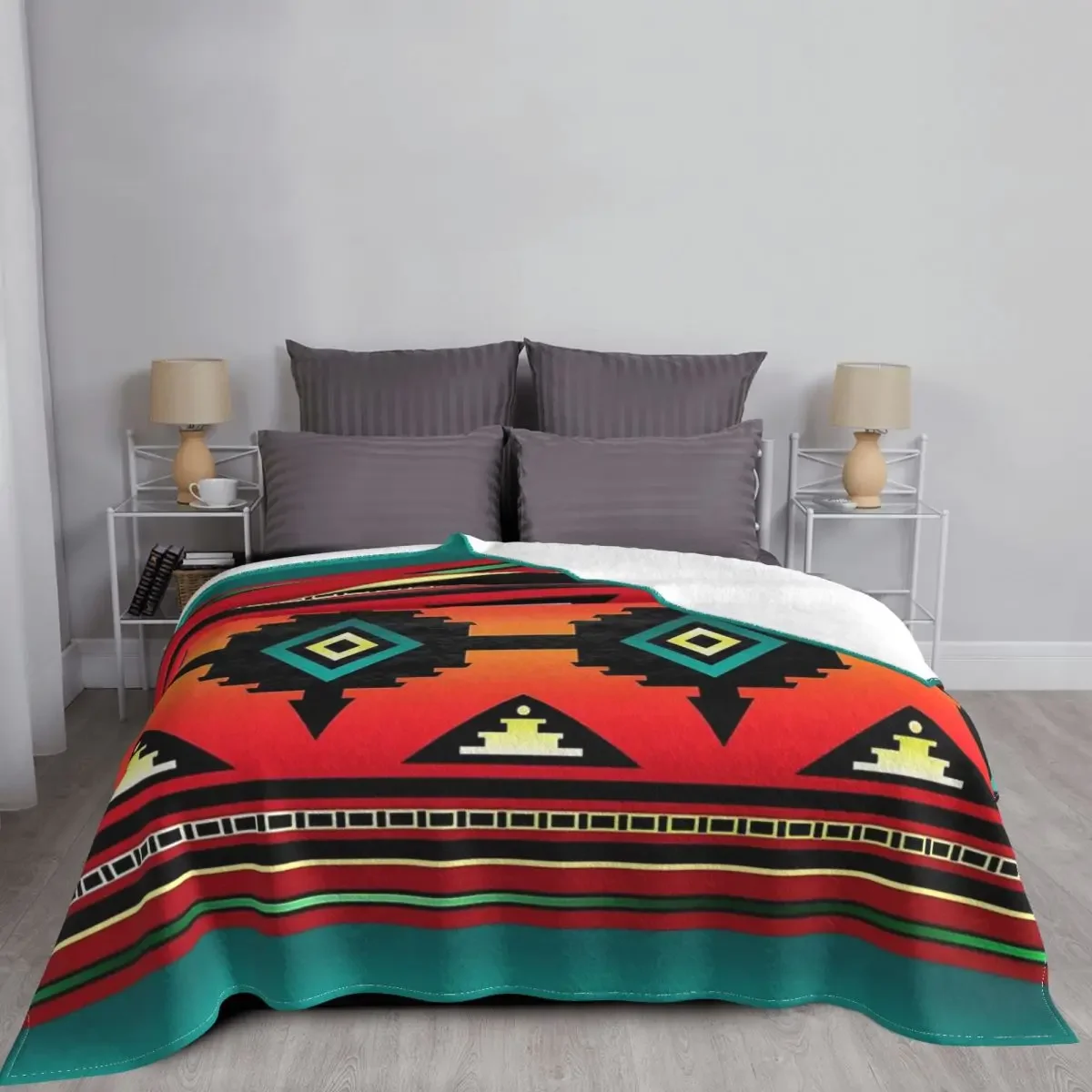 Традиционное одеяло Фланелевое декоративное портативное домашнее Покрывало