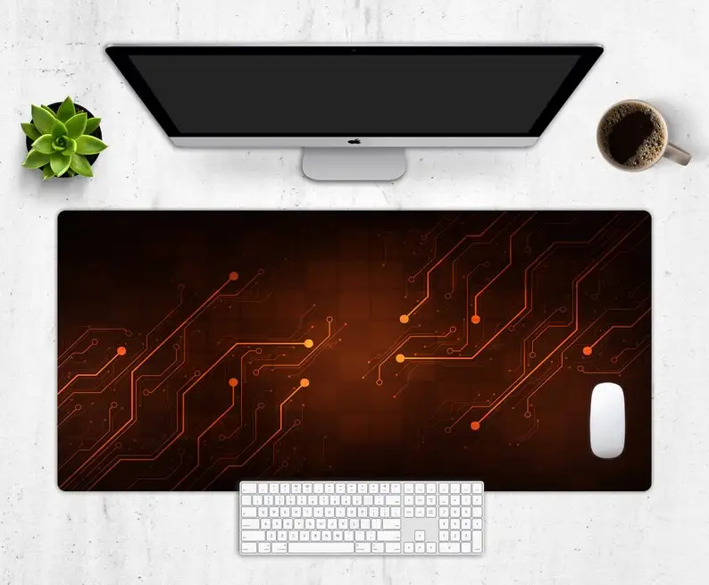 

Electronic Circuit Board Desk Pad, Large Desk Mat, Cute Desk Pad, Extended Desk Mat, Aesthetic Desk Decor, Modern Desk Accessory