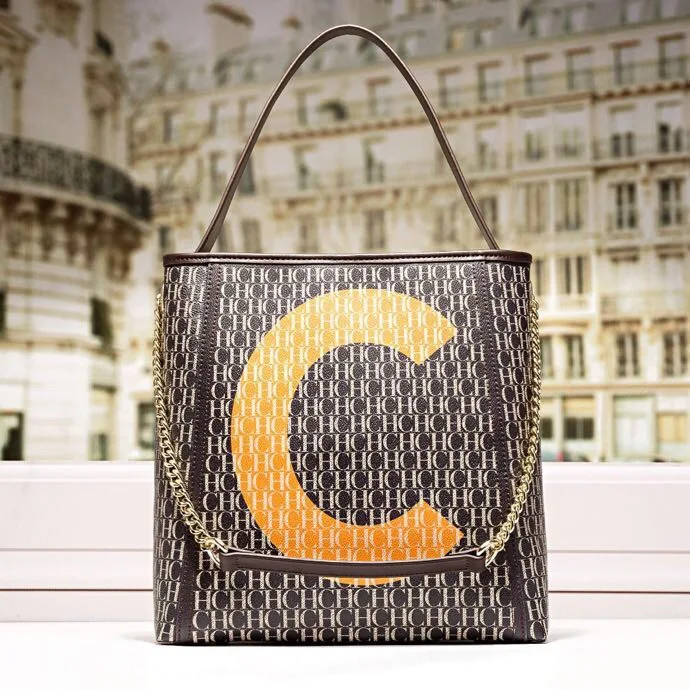 

CILMI HARVILL CHHC 2022 New Women's Portable One Shoulder Shopping Bag Large Capacity Open High-end Fashion Metal Lock Zipper