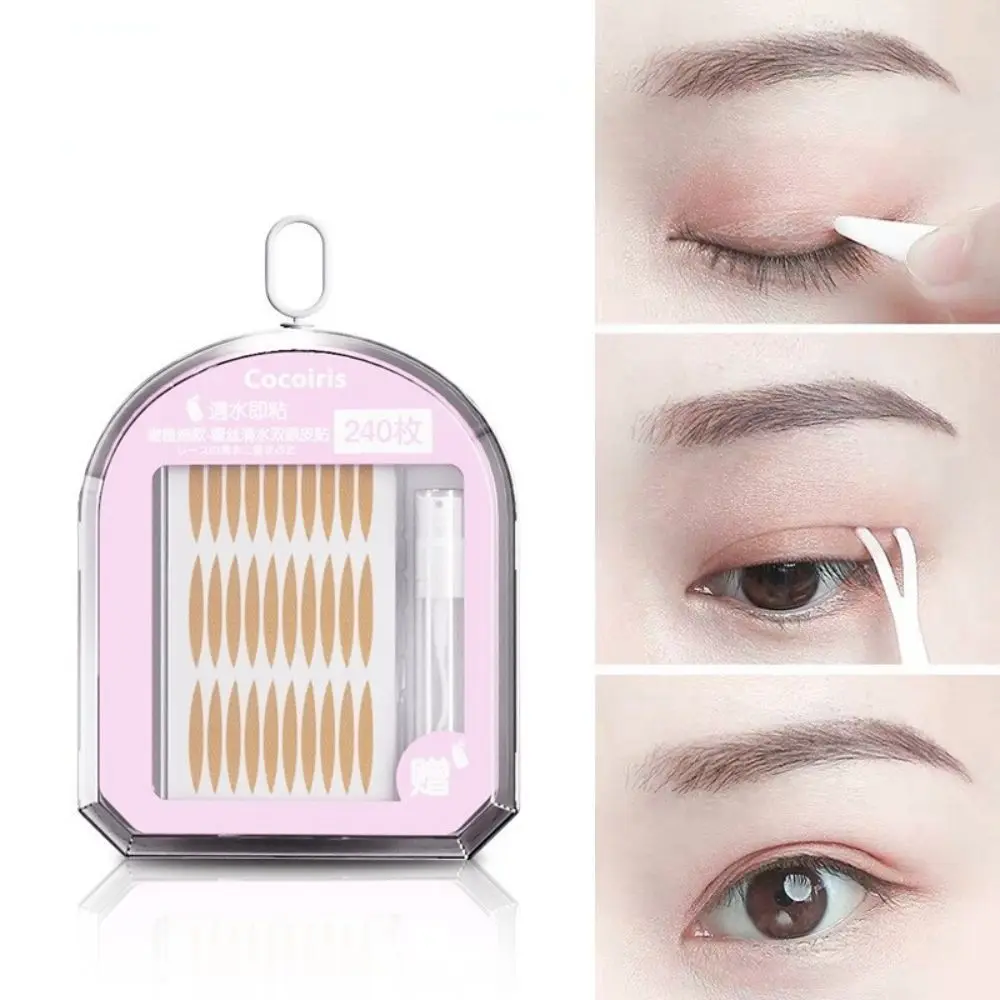 

Невидимая наклейка на веки, Кружевная Сетка, наклейка на веки, прозрачная самоклеящаяся лента с двойными глазами для женщин