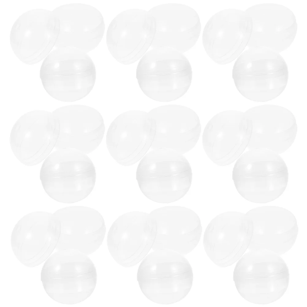 

50 Pcs Transparent Shell Vending Machine Clear Capsules Kids Round Mini Machines Chewing Gum Prize Small Gumball