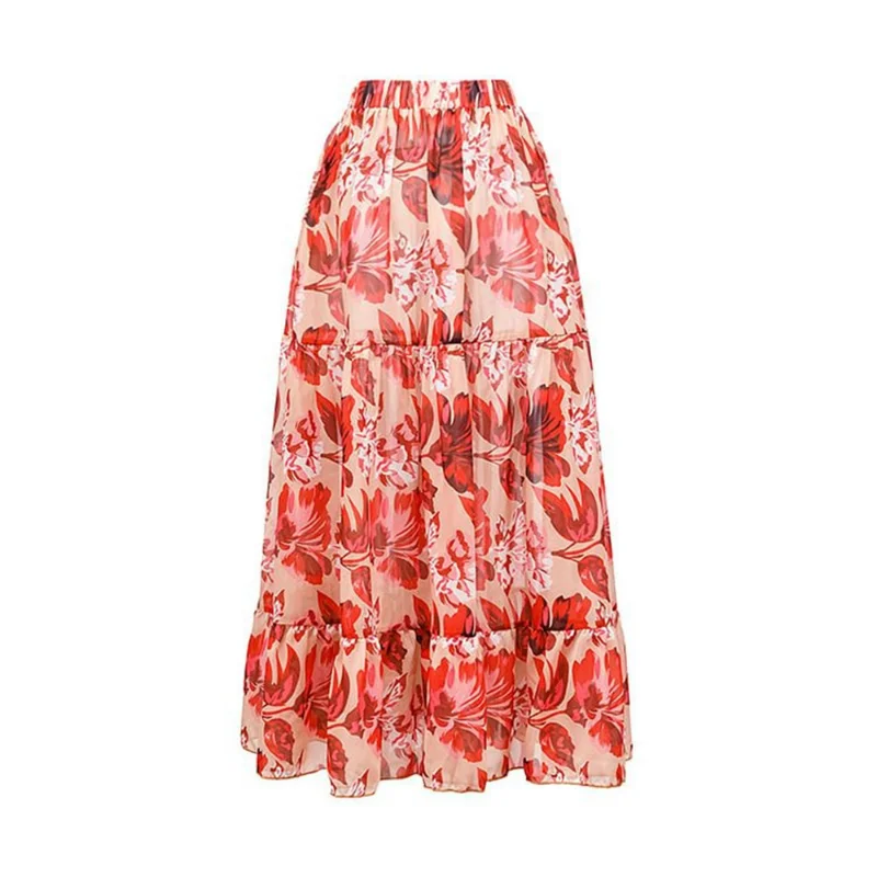 One Piece Swimsuit Bikini Maxi Wrap Skirts Woman Ruffle Swimwear Vintage Holiday Designers Bathing Suit Beach Cover Up Summer