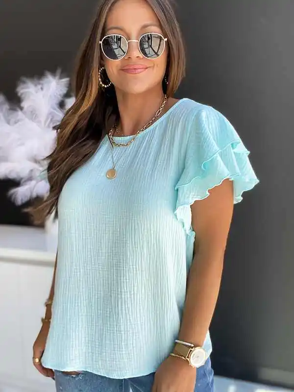 

2023 new women t shirt t-shirts o-neck fashion Cotton Non Strech