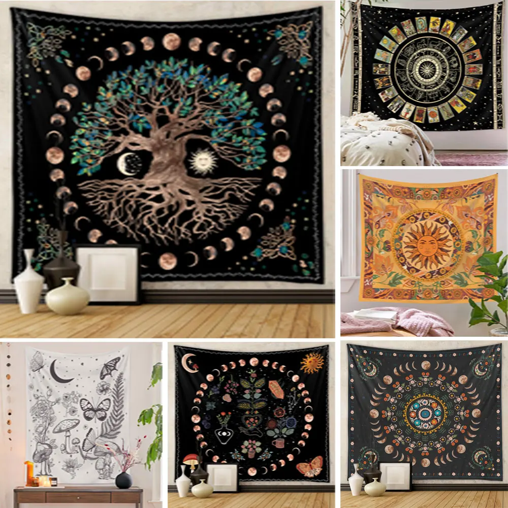 

Bedroom Decor Scenes Suitable For All Seasons Datura Bohemian Style Tree Butterfly Sun Kitten Scratch Home Dormitory Decoratio