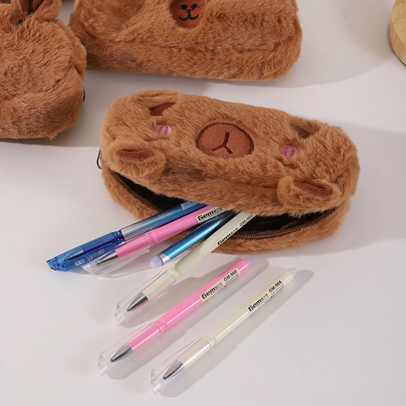 Чехол для карандашей милый плюшевый чехол и ручек школьные принадлежности