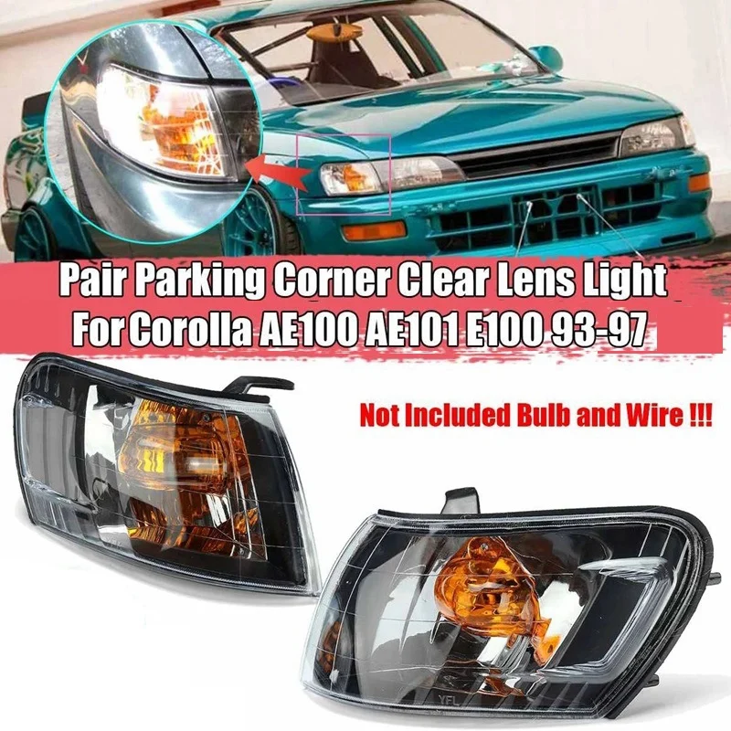 1 Pair Parking Corner Clear Lens Light For Toyota Corolla AE100 AE101 E100 1993-1997