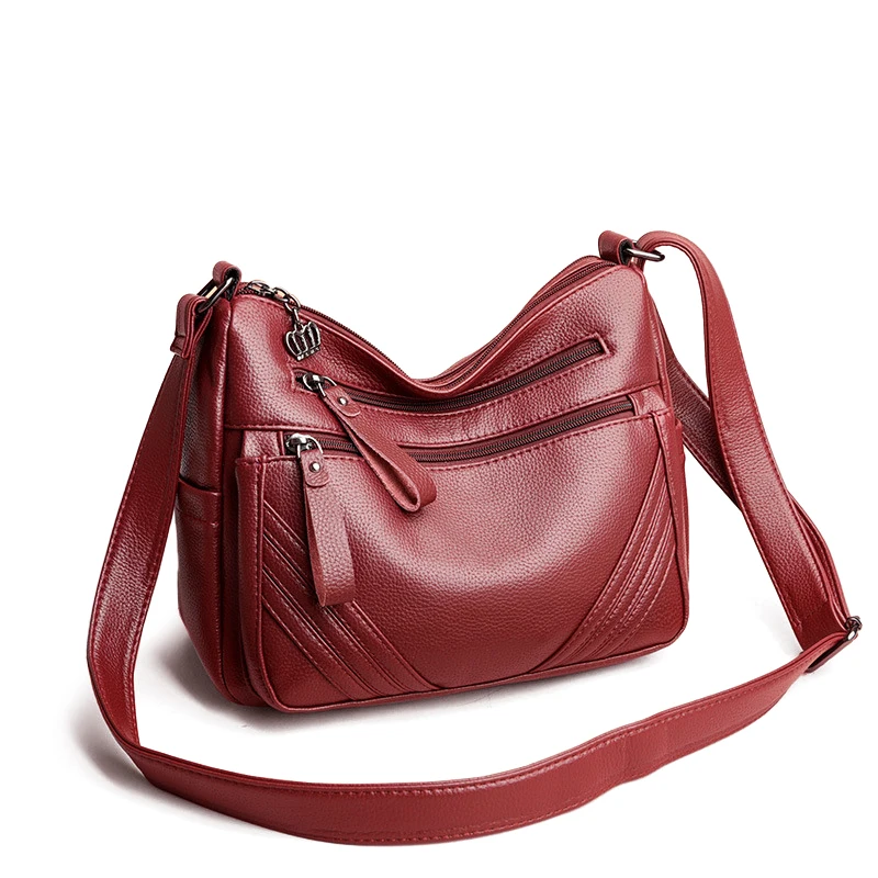

2023 New Shoulder Bag For Women Soft Leather Plaid Handbag Luxury Designer Ladies Messenger Bag Go With Everything Sac