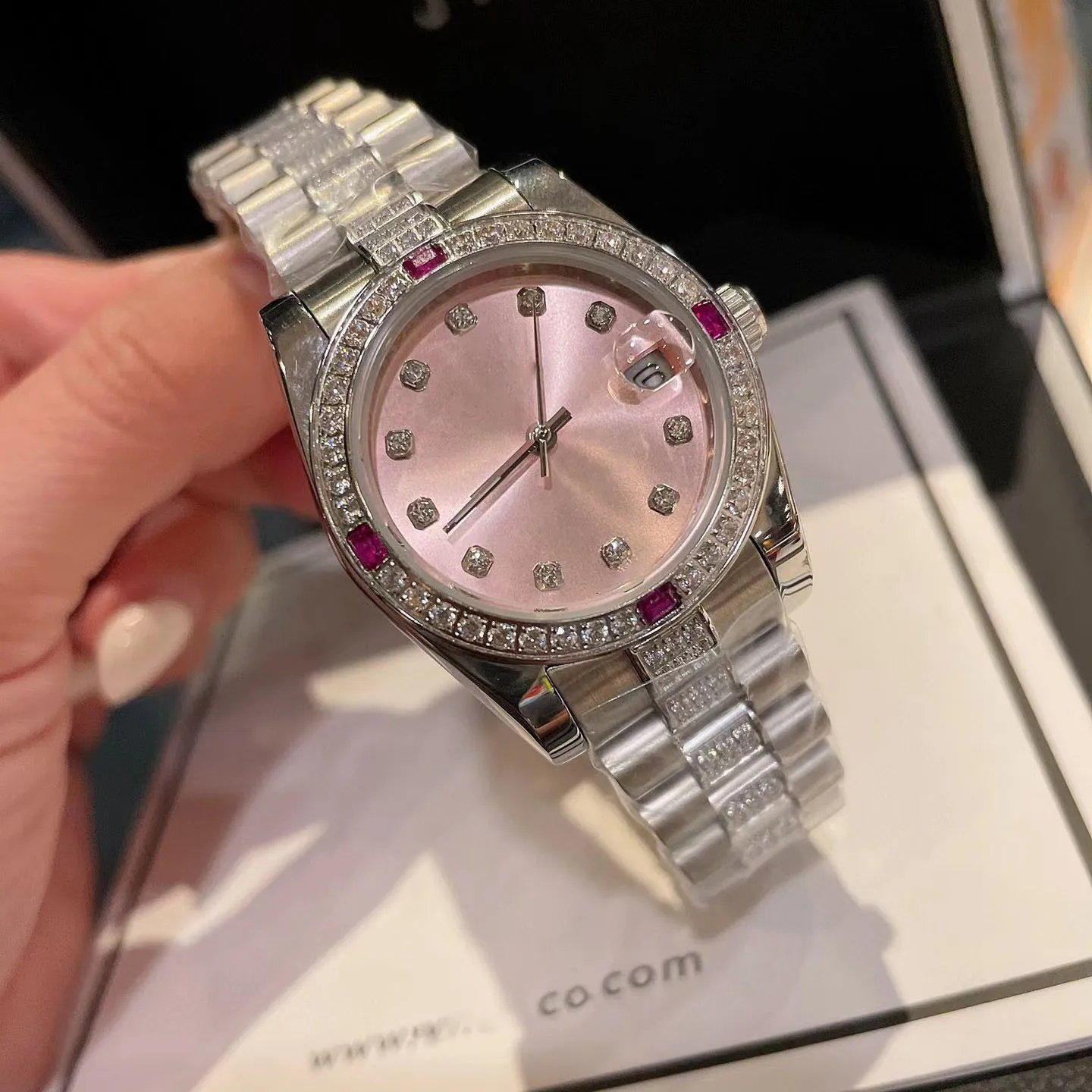 

top high quality women's watch designer luxury brand quattz elegant daimonds ladies watches date 316teel just aaa custom gift