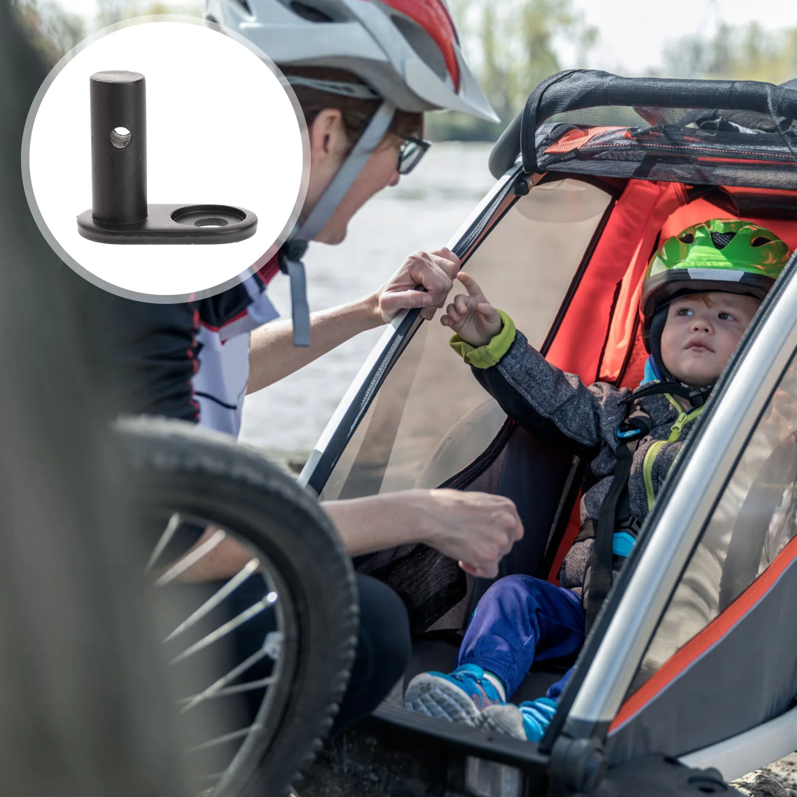 

Bike Trailer for Kids- Angled Coupler Attachment for Bike, Steel Coupler Attachment Hitch Bike Parts for