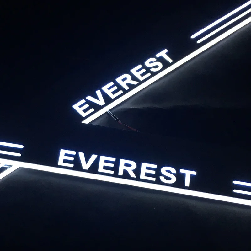 

LED Car Scuff Plate Trim Pedal Door Sill Pathway Moving Welcome Light For Ford Everest 2016 2017 2018 Accessories