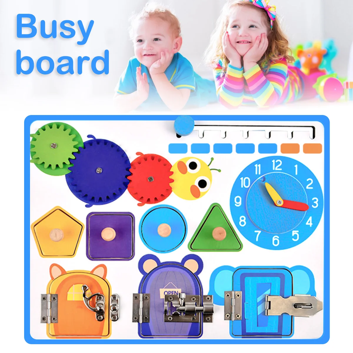 

Детская деревянная доска Монтессори, портативные блокировочные доски, доска для дошкольного обучения, сенсорные игрушки