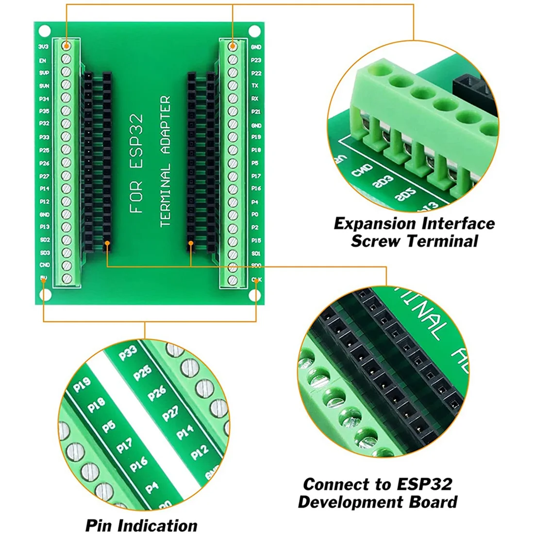 ABGN 2 шт. платы-адаптеры GPIO 1 на 2 для 38-контактной узкой версии платы разработки микроконтроллера ESP-32 (art.: 3920dbc3eb65a) - 3920dbc3eb65a