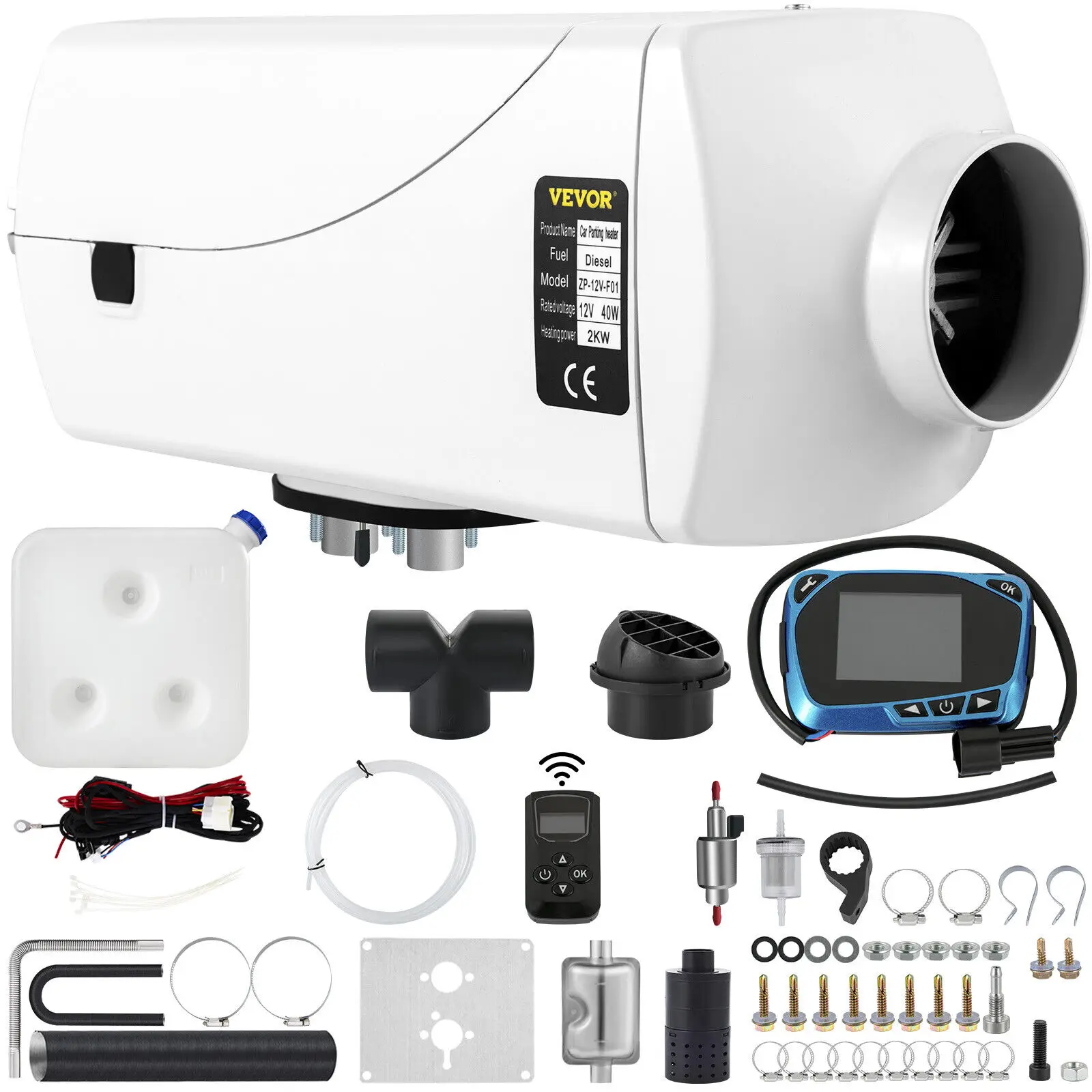 

VEVOR обновленная версия, 12 В, 2 кВт, дизельный парковочный обогреватель с ЖК-выключателем и пультом дистанционного управления для автомобилей...