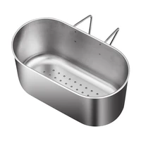 stainless steel sink drain basket food catcher for kitchen sink drain strainer basket for food waste leftover vegetable drainer