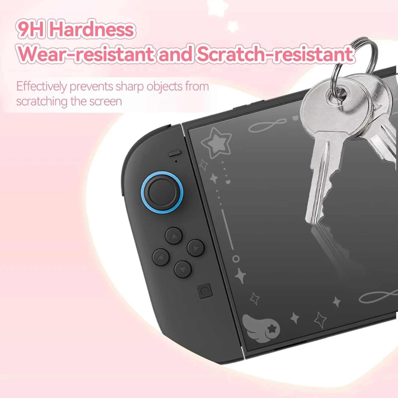 Фото Защитное стекло Star Wings Prism для Switch 2 – GeekShare, твердость 9H, с голографическим узором (1 шт.) №4