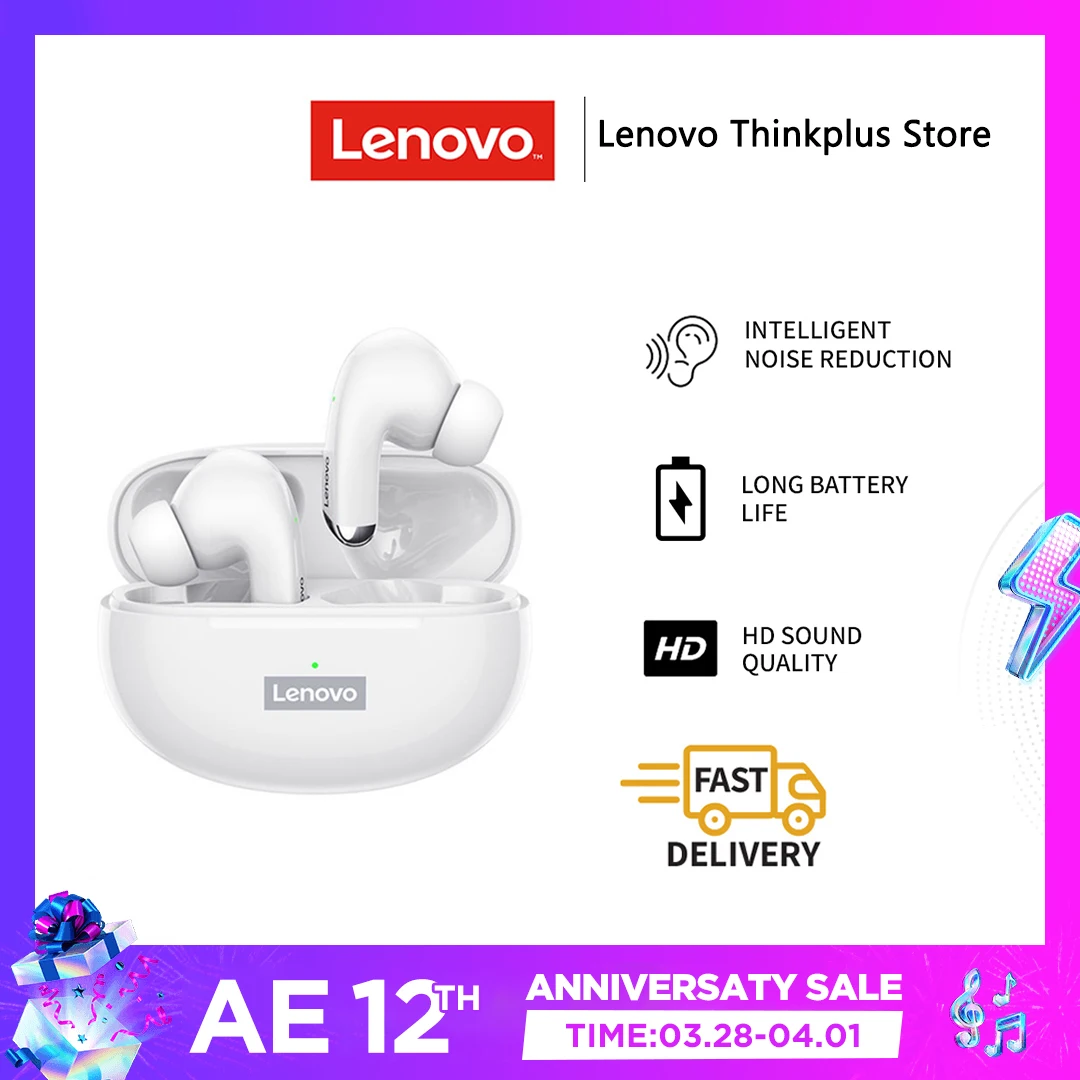 

Original Lenovo LP5 TWS Wireless Earphones Sport Touch Control Bluetooth 5.0 Headphones Waterproof Headset HiFi Stereo Earbuds