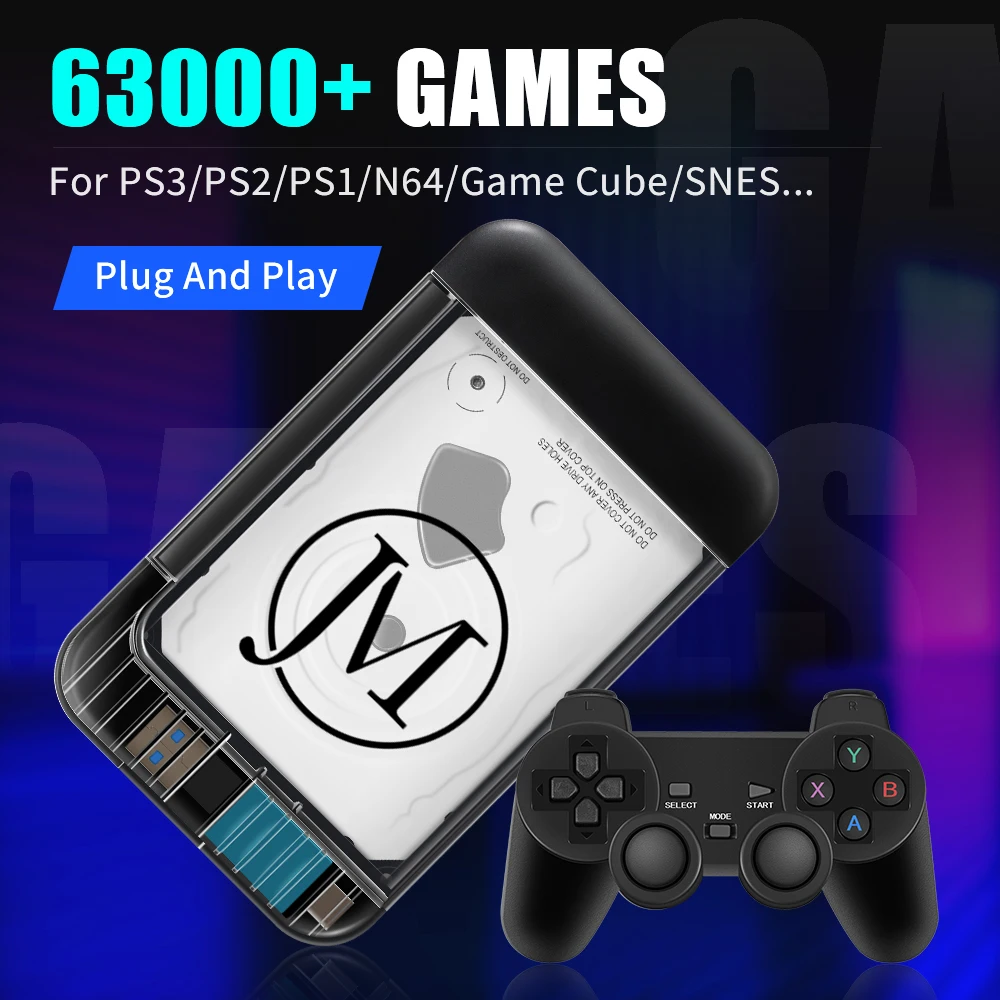 Ретро игровой жесткий диск Retrobat с 63000 играми, 60 эмуляторов для ...