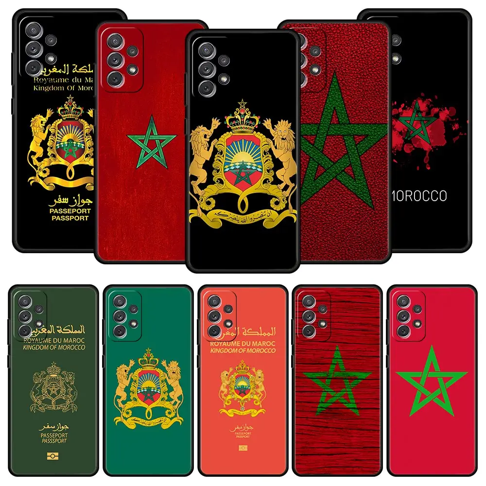 

Morocco Flag Passport For Samsung Galaxy A51 A71 A21S A12 A11 A31 A41 A01 A03s A52 A32 A22 A13 A14 A23 A33 A53 A73 5G Phone Case