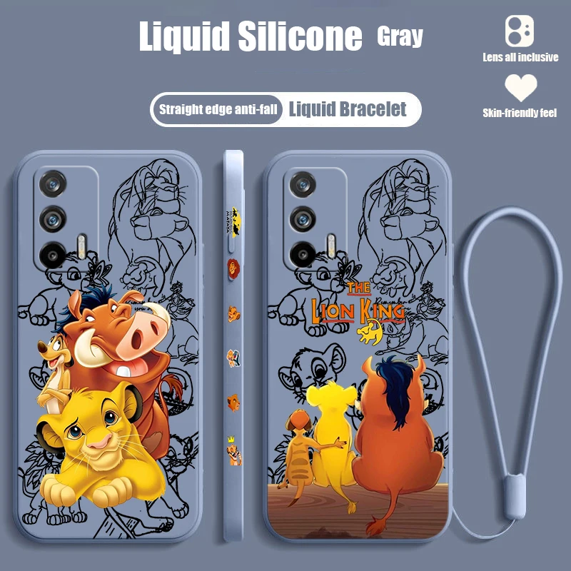 Симпатичная Сима Disney для Realme Q5 GT Neo 5 3T 3 XT X3 C55 C30 C21Y C11 C2 Explorer Master с жидкостью и левой