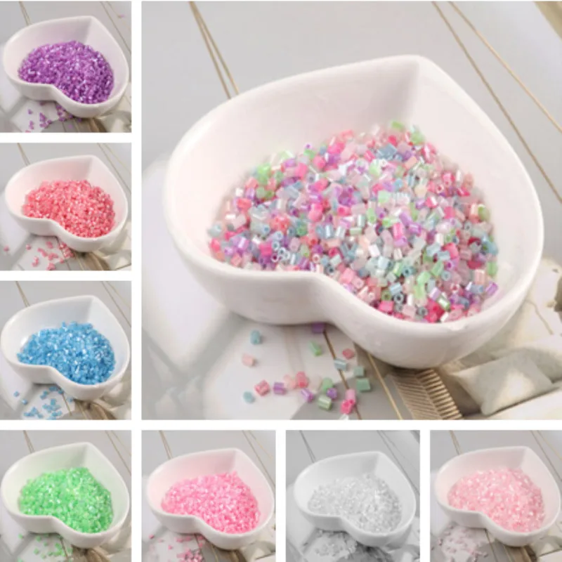 

2mm Macaron Cream Glass Tube Beads DIY Necklace Bracelet Jewelry Accessories Home Decor Etc 500 Pieces
