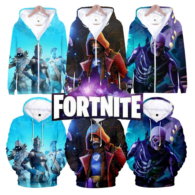 

Fortnite 3D Print Men Women Hoodies Zipper Sweatshirts Boys Girla Spring Autumn Winter Hip Hop with Hoody Male Casual Tops