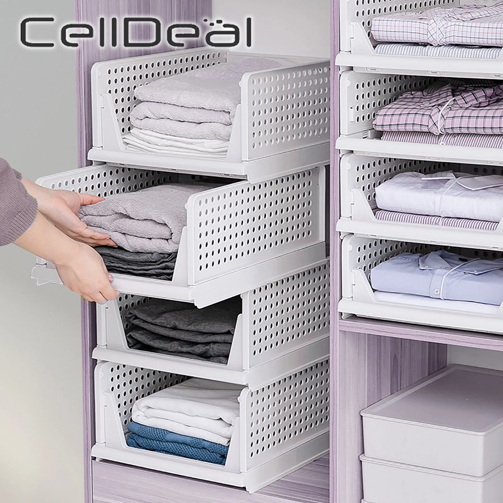 1 Pc Home drawer wardrobe organizer rack Closet Clothing Organizer Storage Multilayer cabinet clothes Shelf Rack Box Layered | Дом и сад