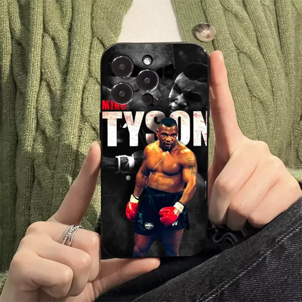 Чехол для телефона Mike Tyson Boxer Man Apple iPhone 15 14 13 12 11 XS XR X 8 7 Pro Max Plus mini силиконовый черный