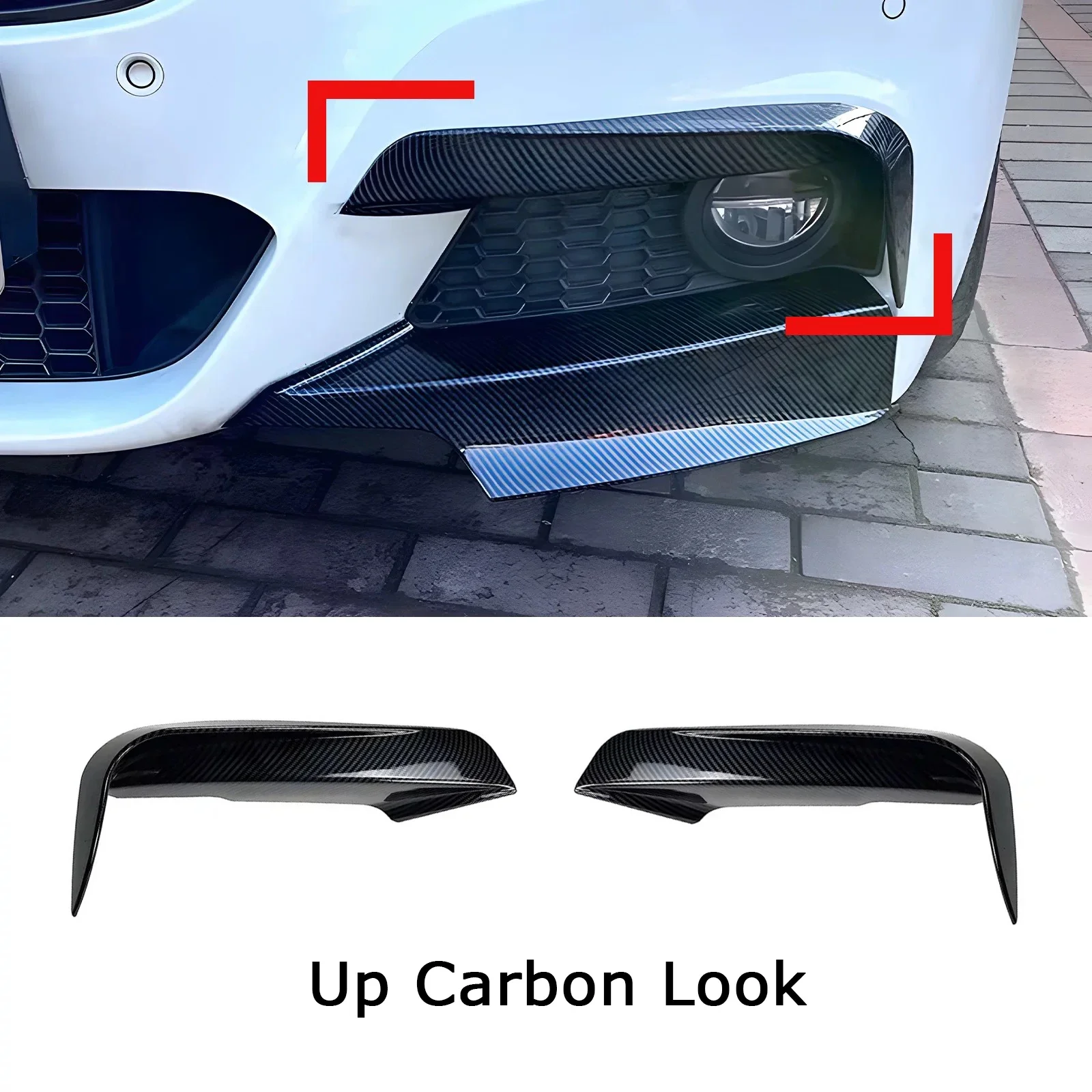 

Для BMW F30 F31 F35 320i 328i 330i 335i 340i 316d 318d M-Sport 2012-2019 ABS Глянцевая черная противотуманная фара отделка лезвия