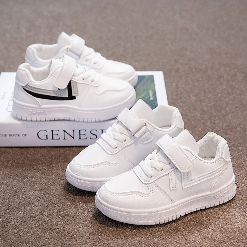 

Size 21-30 Baby Toddler Shoes Children's Sneakers Boy Solid Color Soft Soled Anti-Slip Rubber School Breathable Toddler Shoes