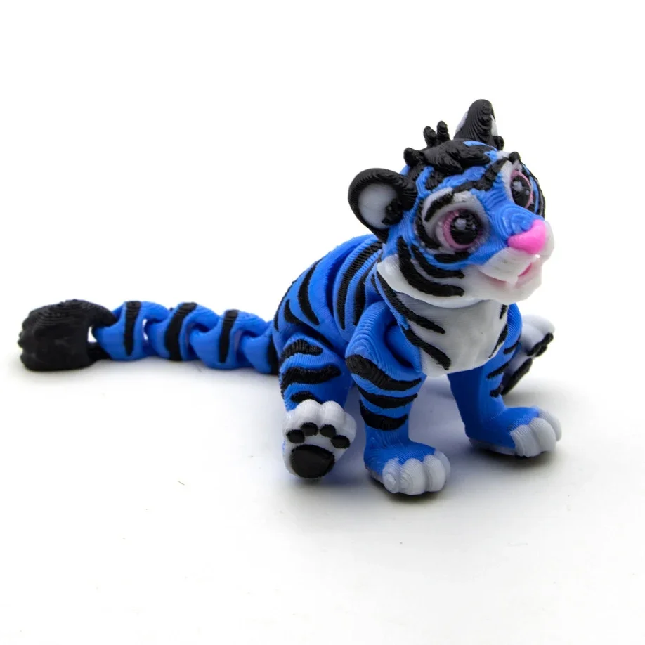 

Модель с 3D-печатью, игрушки, мини-красочная кукла-тигр, многосуставные подвижные аксессуары для украшения дома, детские подарки