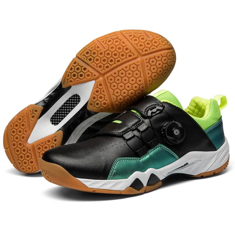 Men's Badminton Shoes Breathable Volleyball Quick Lacing Baseball Shoes Unisex Anti-slippy Sports Shoes Women Tennis Sneakers