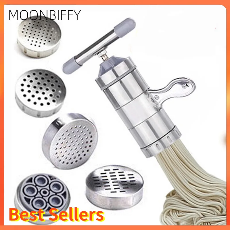 

5 пресс-форм, ручная машина для изготовления лапши, пресс для макаронных изделий, машина для изготовления лапши-спагетти, нержавеющая сталь, ...