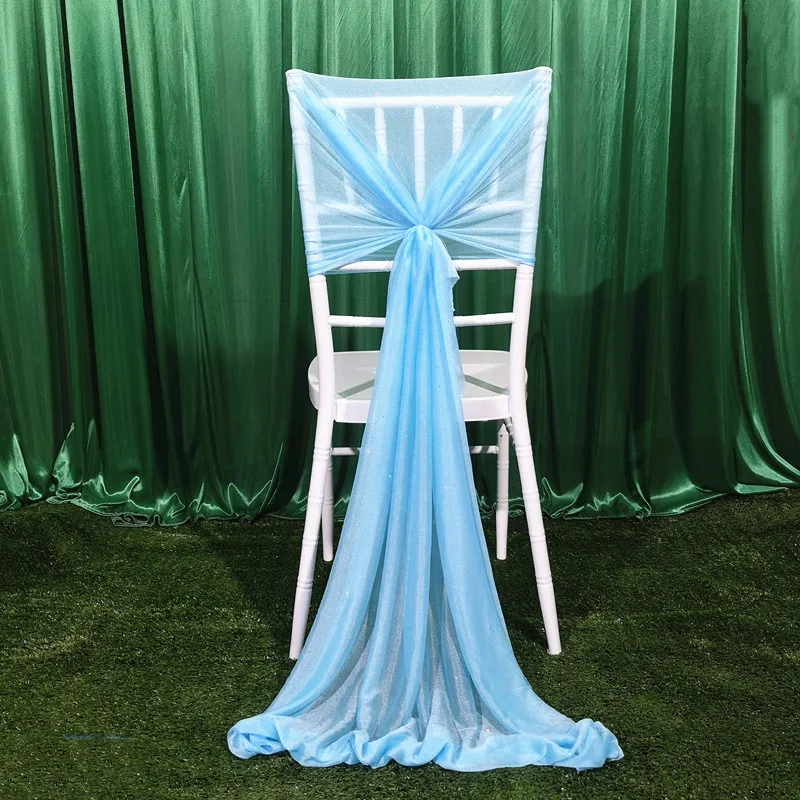 

Блестящие тюлевые пояса для стула с блестками 10 шт., свободный галстук, эластичная марля, украшение для свадебного банкета, фотомероприятия