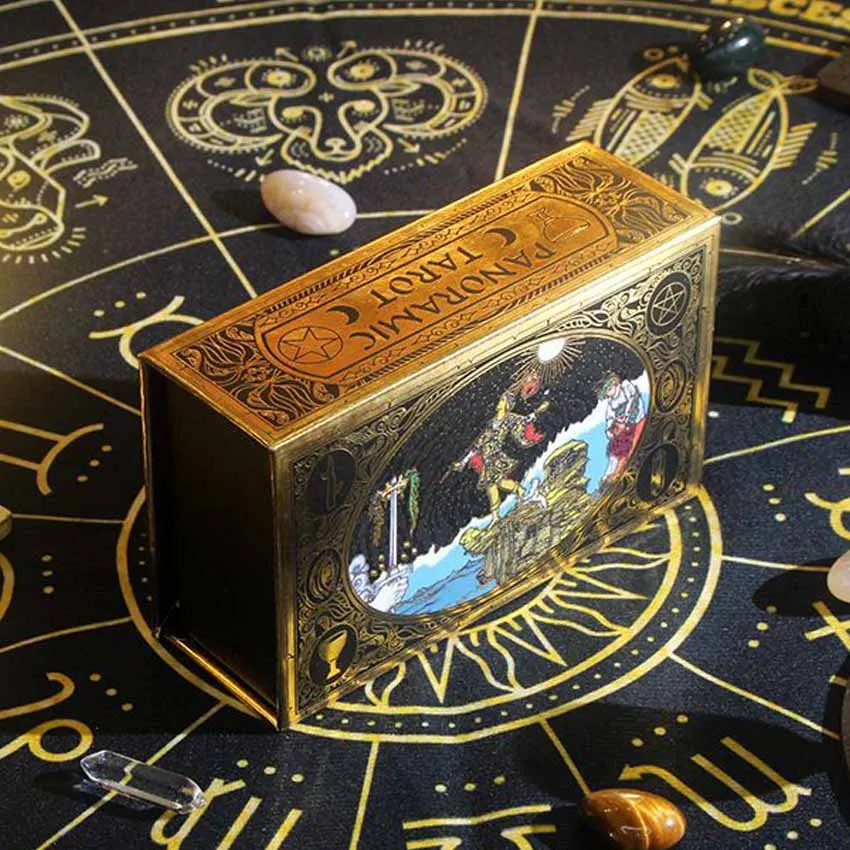 ПВХ водонепроницаемая панорамная Таро 12x7 см бумажная ручная карточная игра