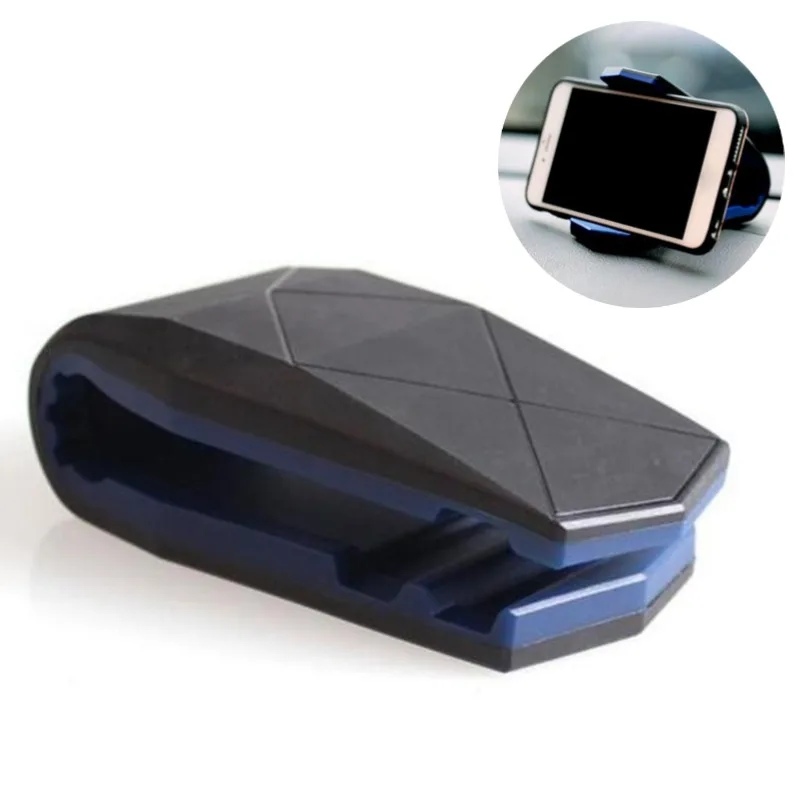 

Держатель для телефона с зажимом, подставка для приборной панели, GPS-держатель, пластиковая черная, синяя автомобильная подставка для мобильного телефона