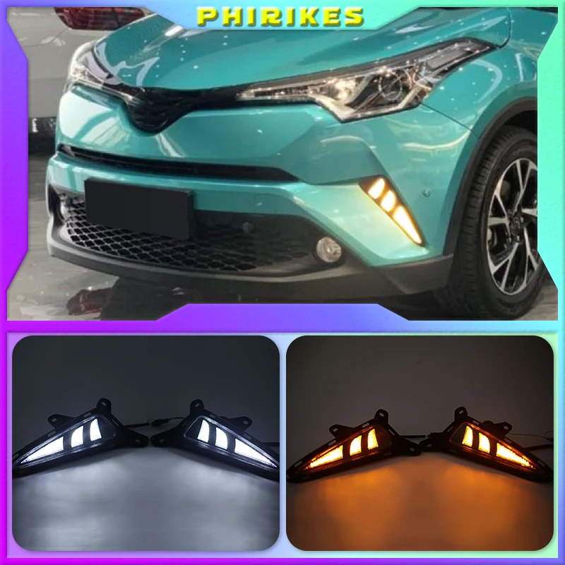 1Set LED DRL For Toyota C-HR CHR 2016 2017 2018 2019 Daytime Running Light Rear Tail bumper Fog Lamp Brake light Warning light