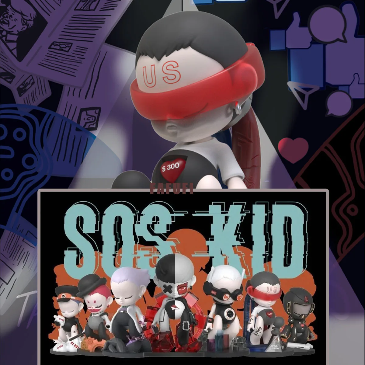 

Sos Kid 2 Metaverse Utopia Series загадочная коробка, детские игрушки, аниме фигурки, кукла глухая коробка, украшение для мальчиков, подарок на день рожден...